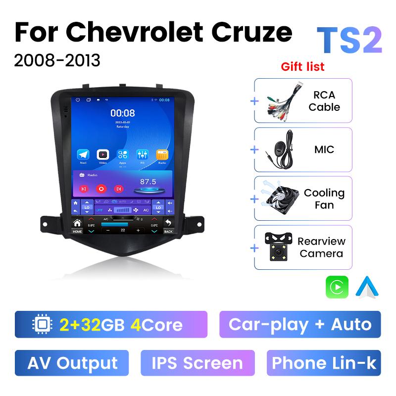 Navifly 9.7" Android Car Radio For Chevrolet Cruze J300 2008-2013 Multimedia Player GPS 2din Carplay Auto Stereo DVD Head Unit