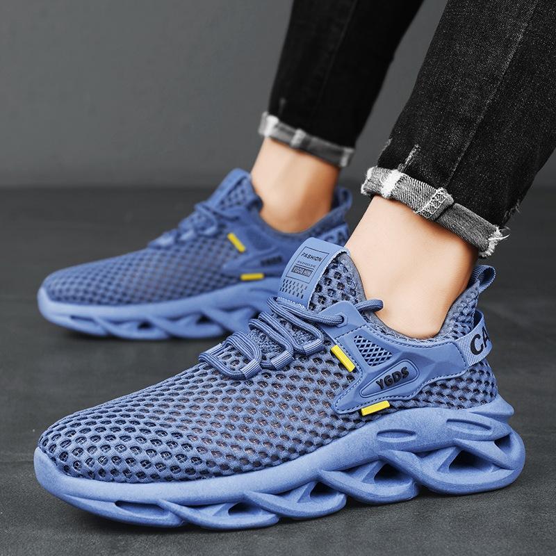 Casual Sports Shoes Men's Breathable Hollow Men's Shoes Summer 2025 New Mesh Shoes Student Platform Heightening Shoes