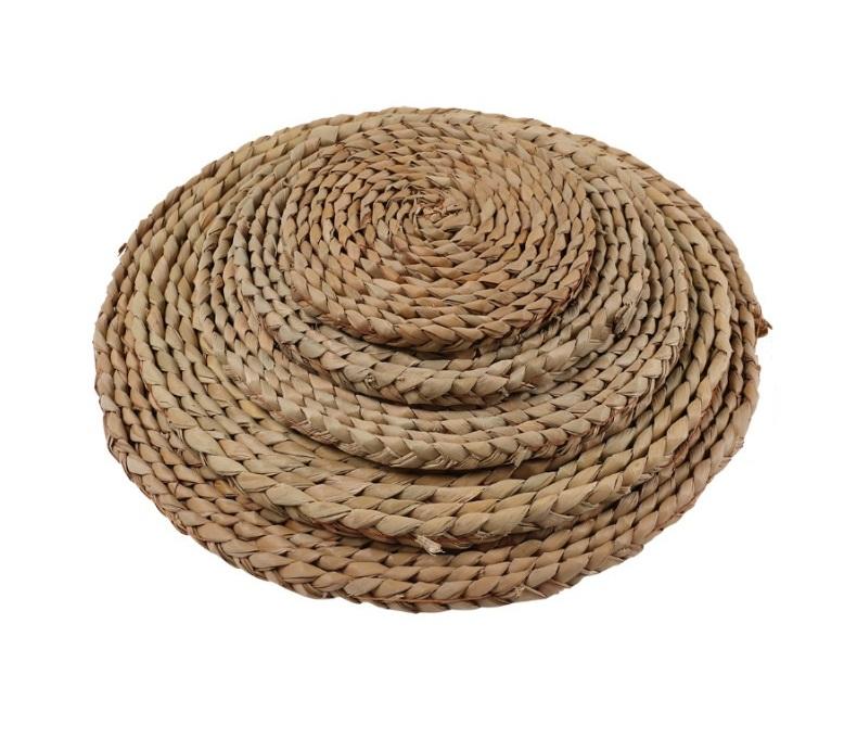 

HeMu Creative Corn Fur Woven Table Mat Insulation Pot Round Coaster Coffee Drink Tea Cup Mat Creative Table Mat 10cm