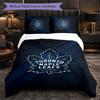 Set Biancheria da Letto 3 Pezzi in Microfibra con Motivo Toronto Maple Leafs Decorativo Copripiumino per Camera da Letto Uso Domestico