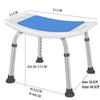 Adjustable Non-slip Waterproof Bath Stool for Elderly, Pregnant Women, and Disabled