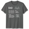 Dad Dungeons Unisexs T Shirt Dragons Character Sheet Fathers Day Gift Dnd Rpg