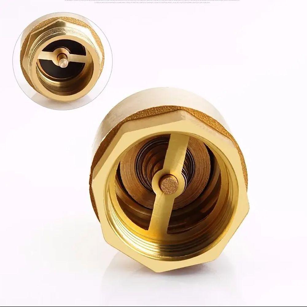 1Pcs In-Line Spring NPT Brass Check Valve Female Thread Anti Backflow Valve Durable One-Way Valve