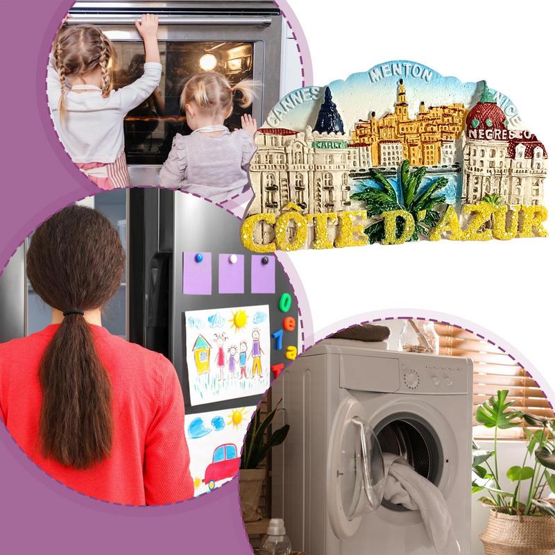 Strong Refrigerator Magnets France Decorative 3D Fridge Magnets Resin Arc De Locker Magnets Magnetic Sticker Refrigerator Home