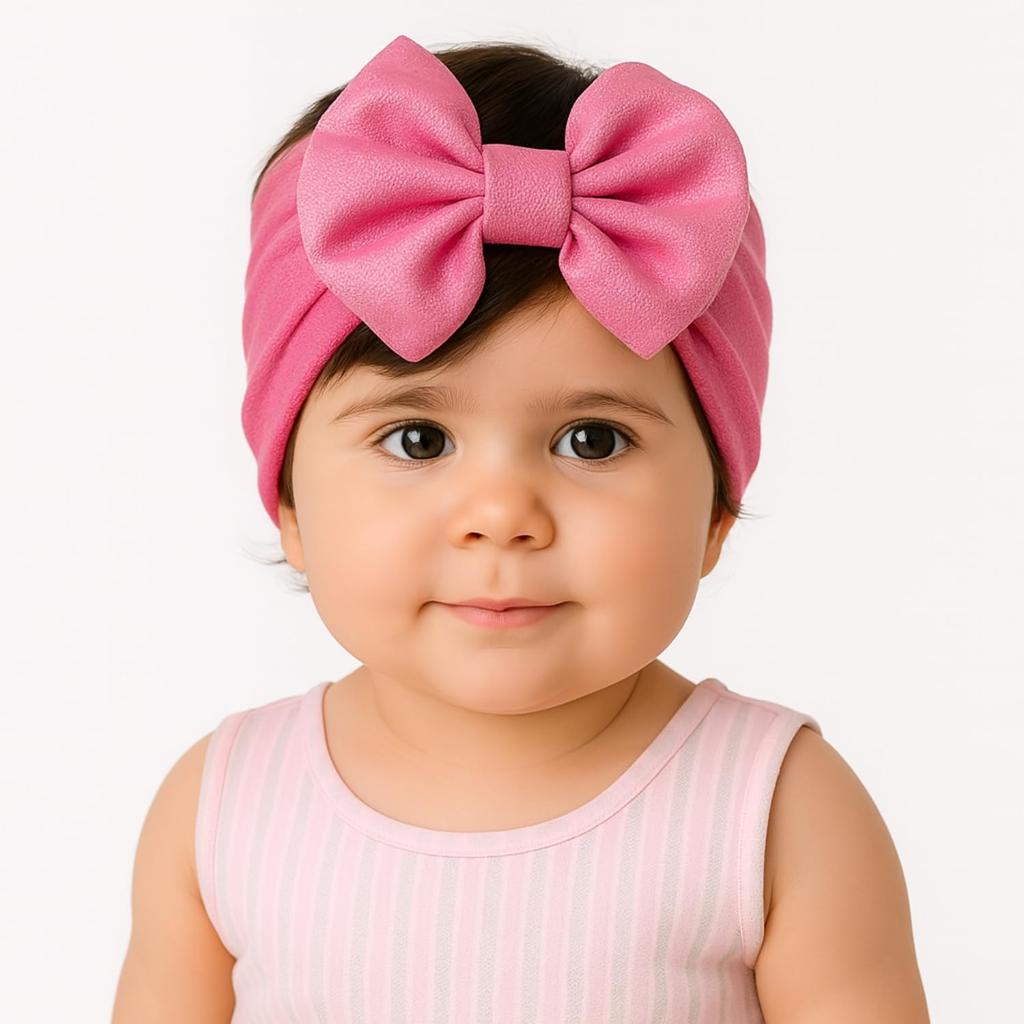 BellaStella 3 Pcs Baby Headbands for Girls & Boys, Soft Stylish Stretchy Hair Bands with Bow, Flower and Knot Design, Comfortable and Stylish Hair