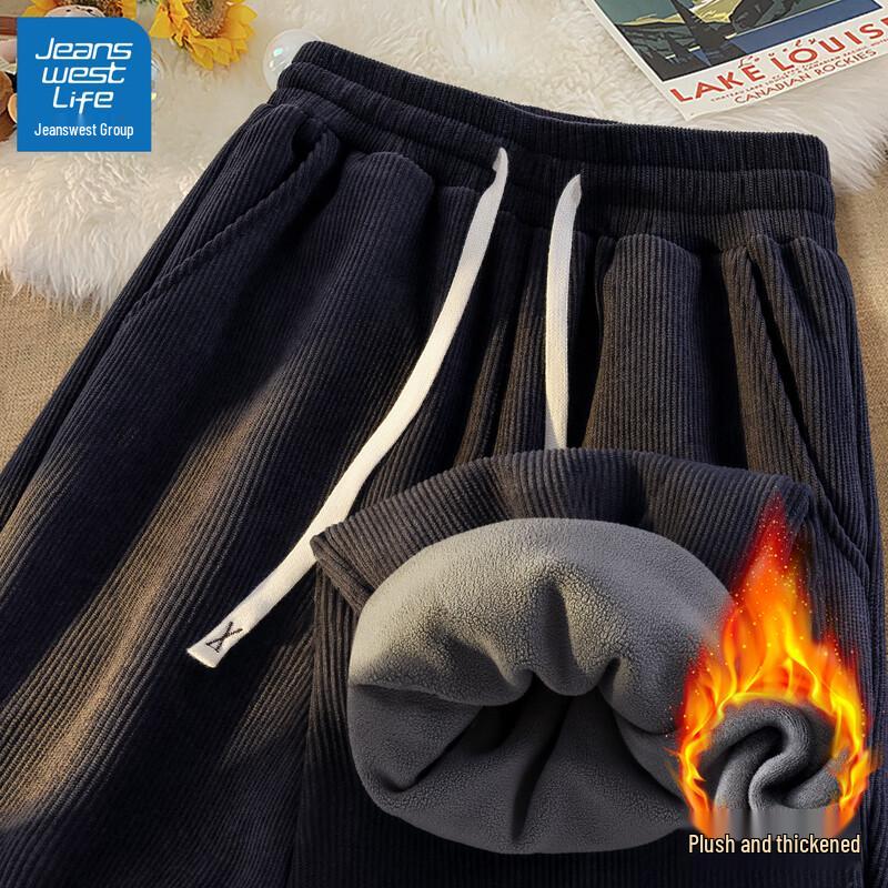 

JEANSWEST LIFE Men s Fleece-Lined Corduroy Straight-Leg Pants 2XL (185)