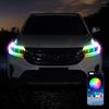Daytime Running Lights Car LED DRL Lamp Strip DRL Decorative  Light Auto Headlight Turn Signal Light RGB With Remote App Control