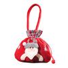 Christmas Gift Bags 3D Snowman Santa Elk Doll Reusable Xmas Burlap Sacks with Handle for Christmas Party Favors Holiday Presents Wrapping