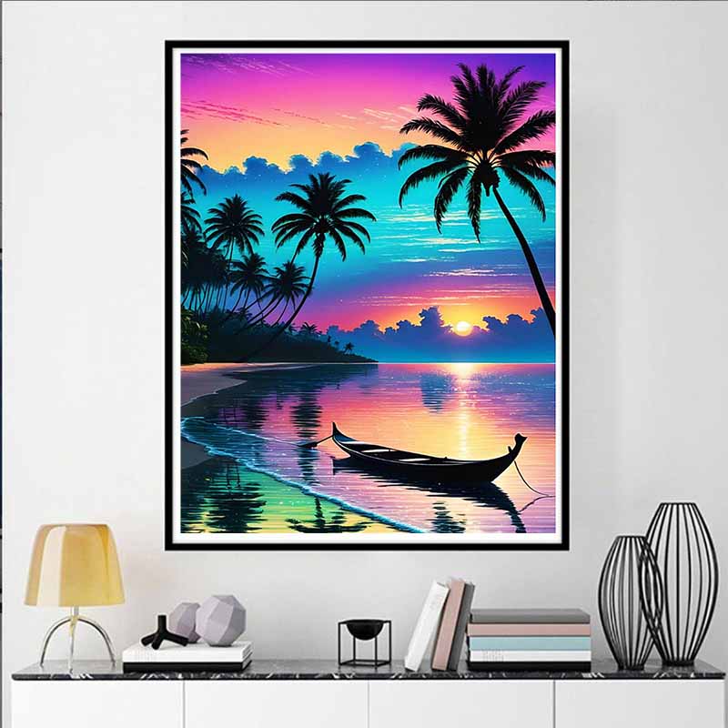 5D Fantasy Landscape Diamond Painting Set, DIY Rhinestone Gemstone Painting Art Decoration Wall Mural Ornaments
