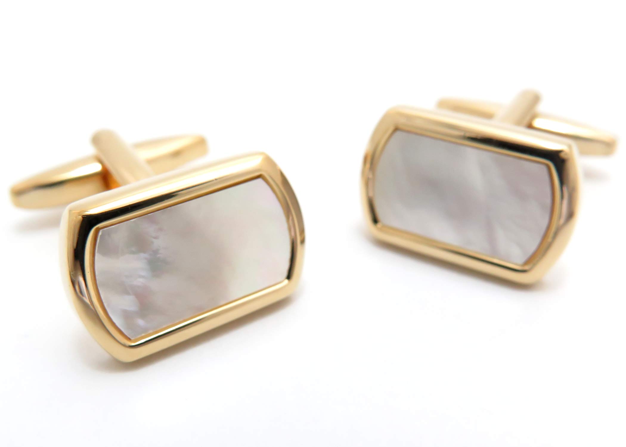 

Craft Parks White Pearl Gold Plated Cufflinks Cufflinks Cufflinks Gold Rim Wedding Simple Elegant