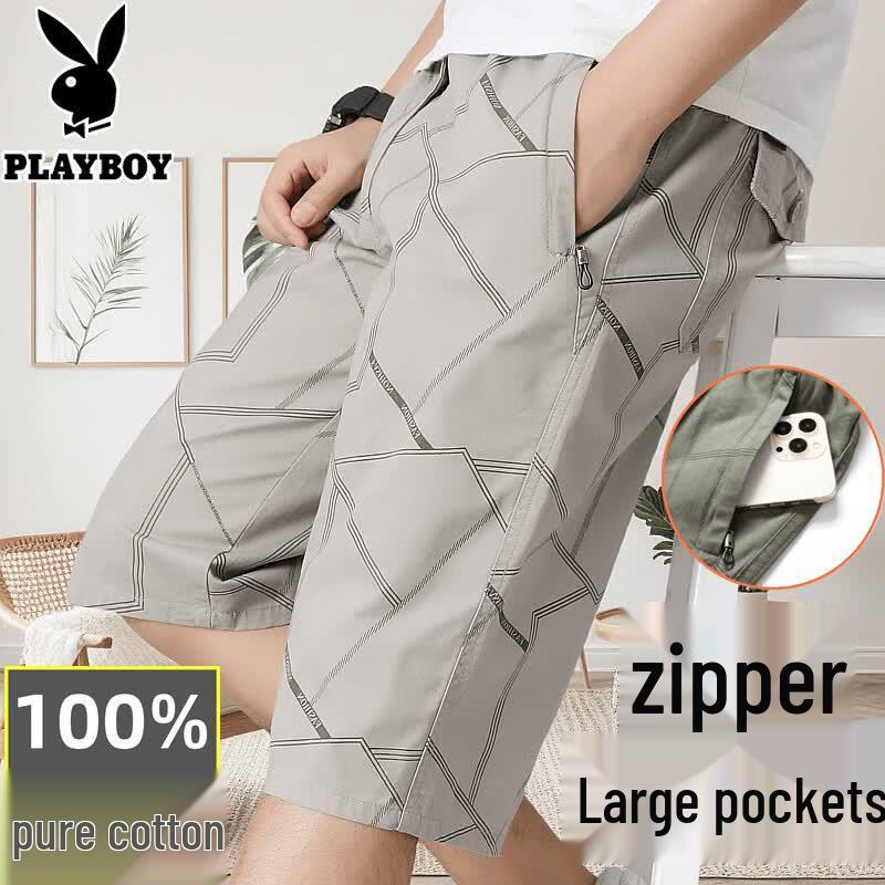 Playboy Men s Pure Cotton Casual Cargo Shorts 3XL