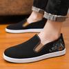 Spring New Chinese Embroidery Men's Canvas Shoes Soft Sole Soft Surface Comfortable Casual One-pedal Cloth Shoes Men's Shoes