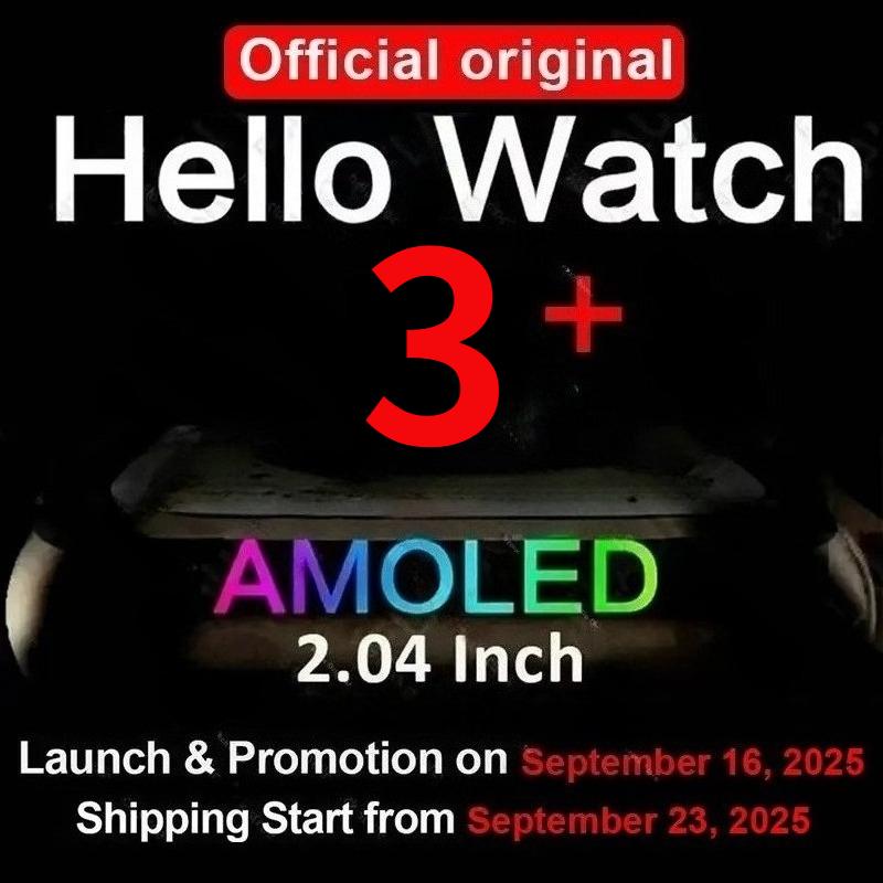 Nouvelle Montre Intelligente Originale Hello Watch 3 Plus ULTRA 3 49mm HD AMOLED 4G ROM NFC DeepSeek GPS Boussole Appel Bluetooth Montre Hommes Femmes
