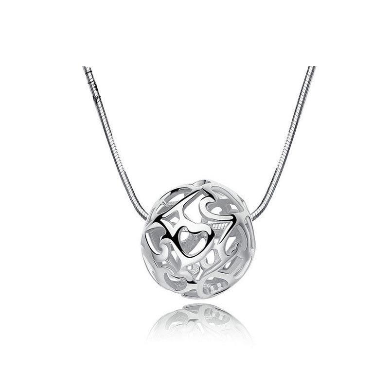

Trendy Hollow Round Bead Pendant Necklace for Women