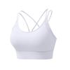 Color Block Criss Cross Back Women Push Up Sports Bra For Yoga Running Fitness