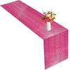 MIAHART Sequin Table Runner 12 X 72inch Table Runner Hot Pink Sequin Table Cloths for Birthday, Wedding, Banquet, Holiday Party Decorations & Baby