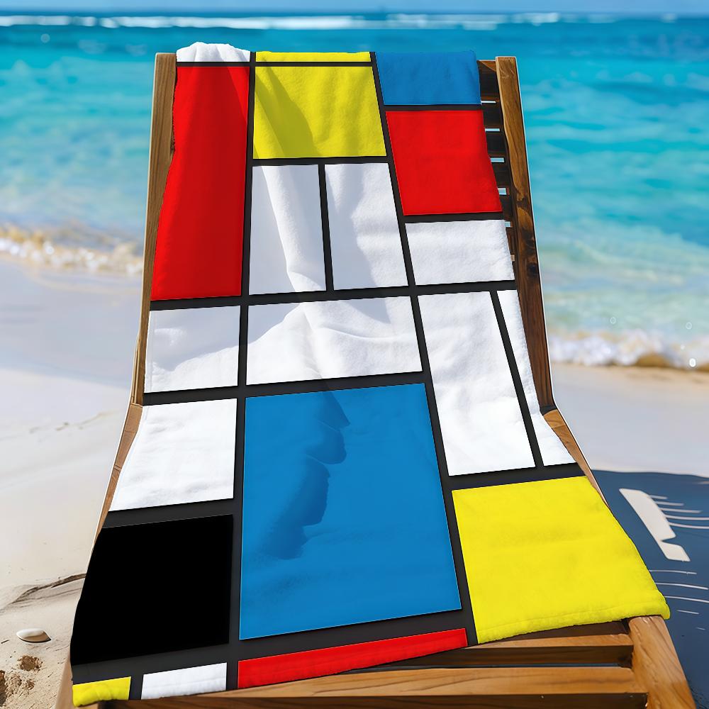 Kunst P-Piet Mondrian Handtuch Sport Schnelltrocknend Reise Campingausrüstung Sanddicht Weich Leicht Großes Strandhandtuch