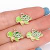 10Pcs Fashion Tortoise Shape Pendant Gold Colour Alloy Charm Jewelry Making Cartoon Sea Turtle Necklace Keychain DIY Accessories