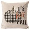 Autumn Thanksgiving Throw Pillow Cover Home Sofa Decoration Linen Print Pumpkin Harvest Cushion Cover
