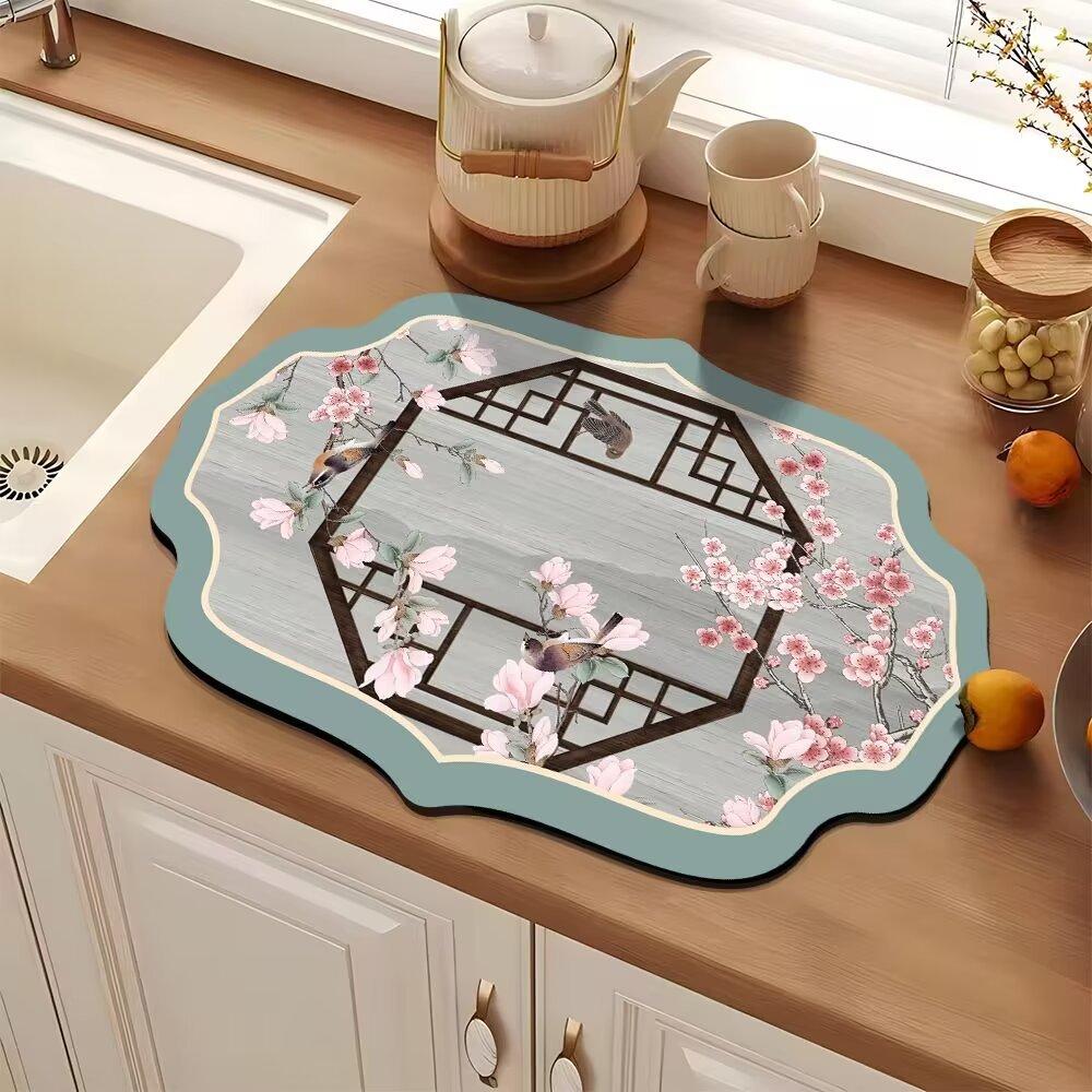 Kitchen Countertop Drain Mat High Appearance Level Absorbent Washing Dishes Dishes Dishes Chopsticks Sink Faucet Bar Table Mat