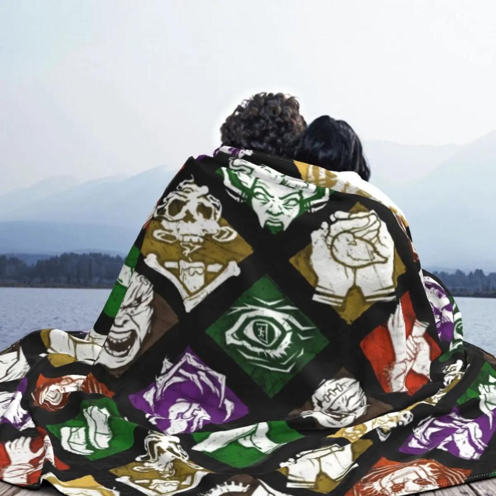 DBD Perks Dead By Daylight Horror Survival Video Games Blanket Fleece Spring Autumn Throw Blankets for Bed Outdoor Rug Piece