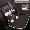 Cartoon Doll Style Heated Car Seat Cushion Set - Three Pieces for Winter Comfort