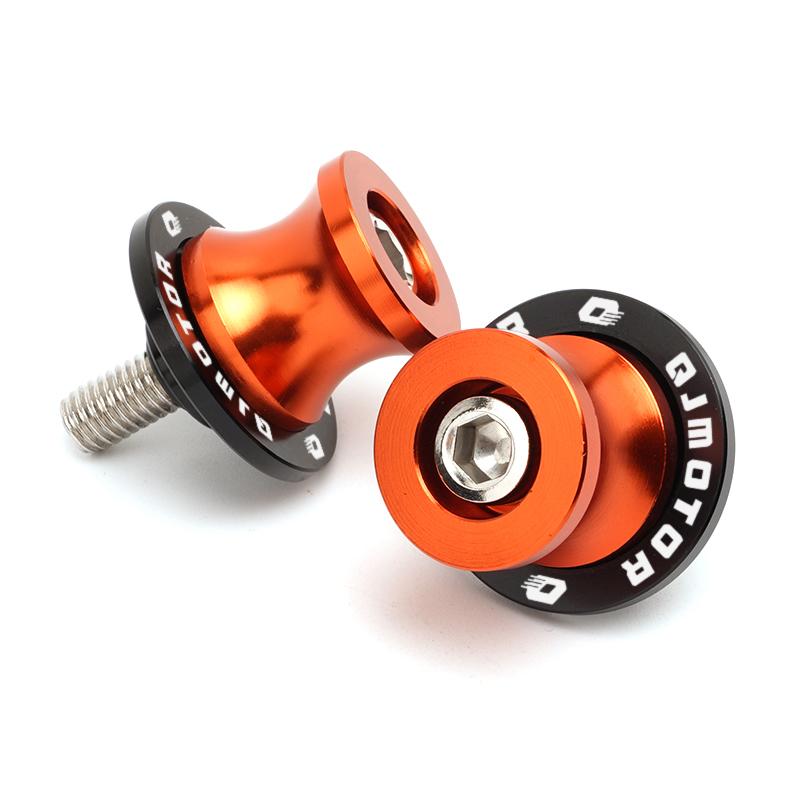 For QJMOTO QJ SRT 800 800X 800SX SVT 650 X SRT700 Accessories Motorcycle CNC 6MM Swingarm Sliders Spools Screws Stand