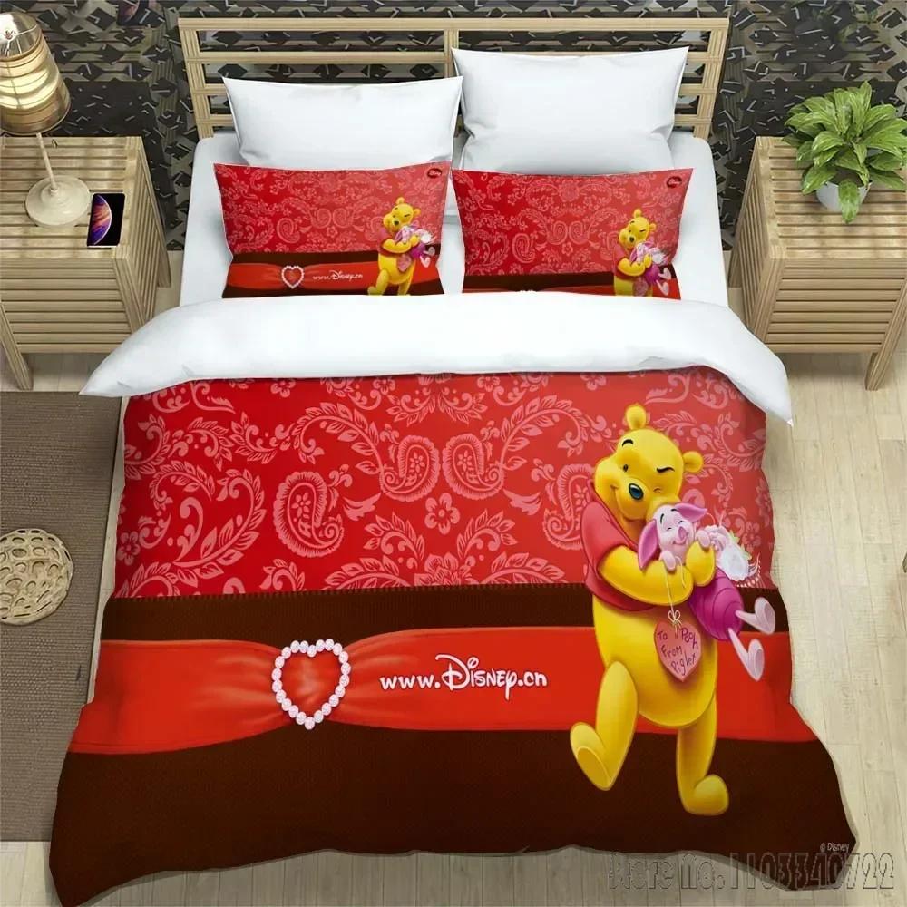 Winnie-the-Pooh Love Child Duvet Cover Set HD Comforter Cover for Kids Bedding Sets Bedclothes Bedroom Decor
