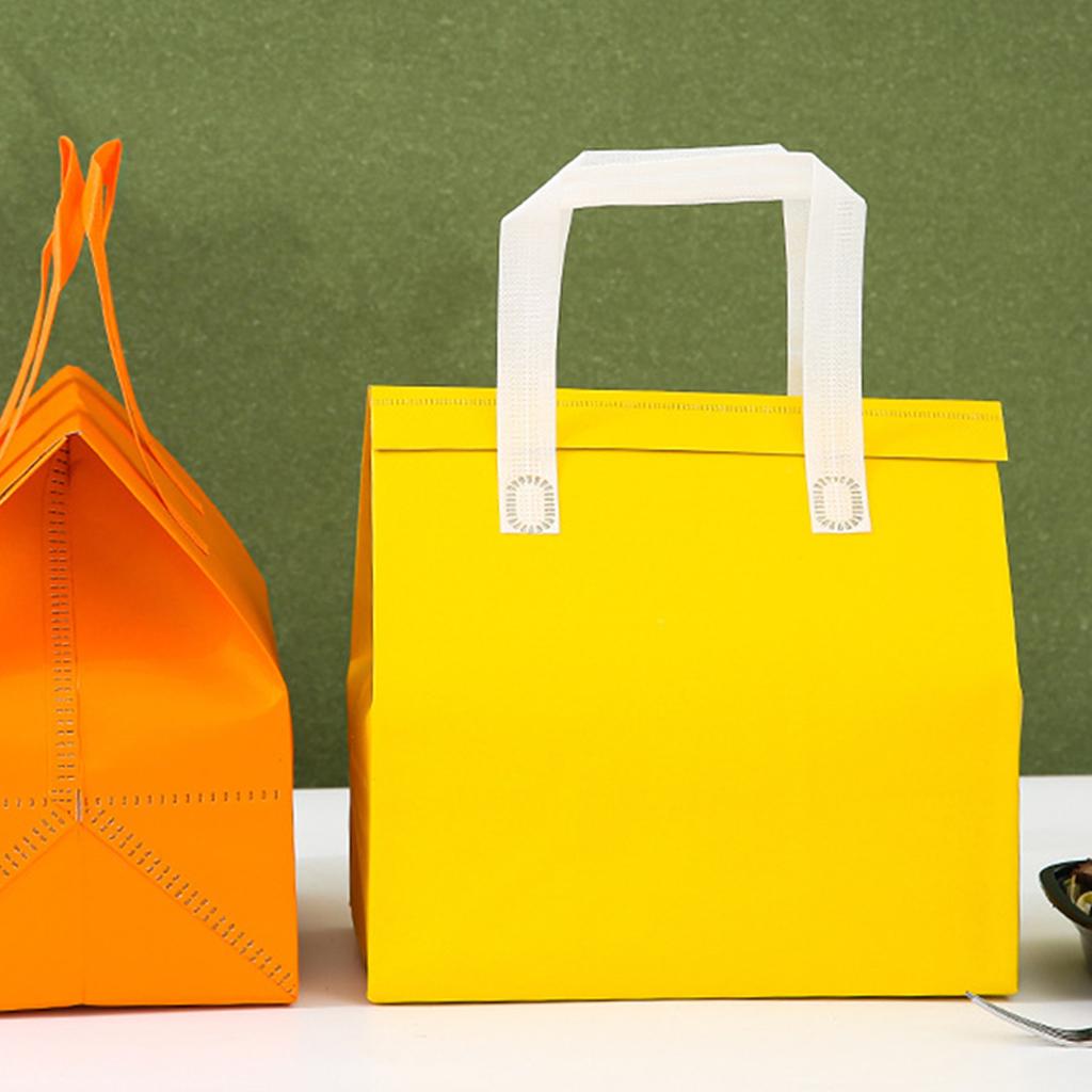 Tragbare Lunchtasche aus Vliesstoff für den Außenbereich, mit verdickter Aluminiumfolie, isolierte Picknicktasche zur Lebensmittelaufbewahrung, Bento-Liefertasche für die Arbeit