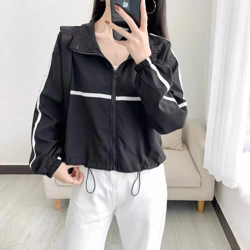 Damen Trendige Kurze Lässige Oberbekleidung Minimalistisch Vielseitig Koreanischer Stil Jacke Top für Frühling und Herbst