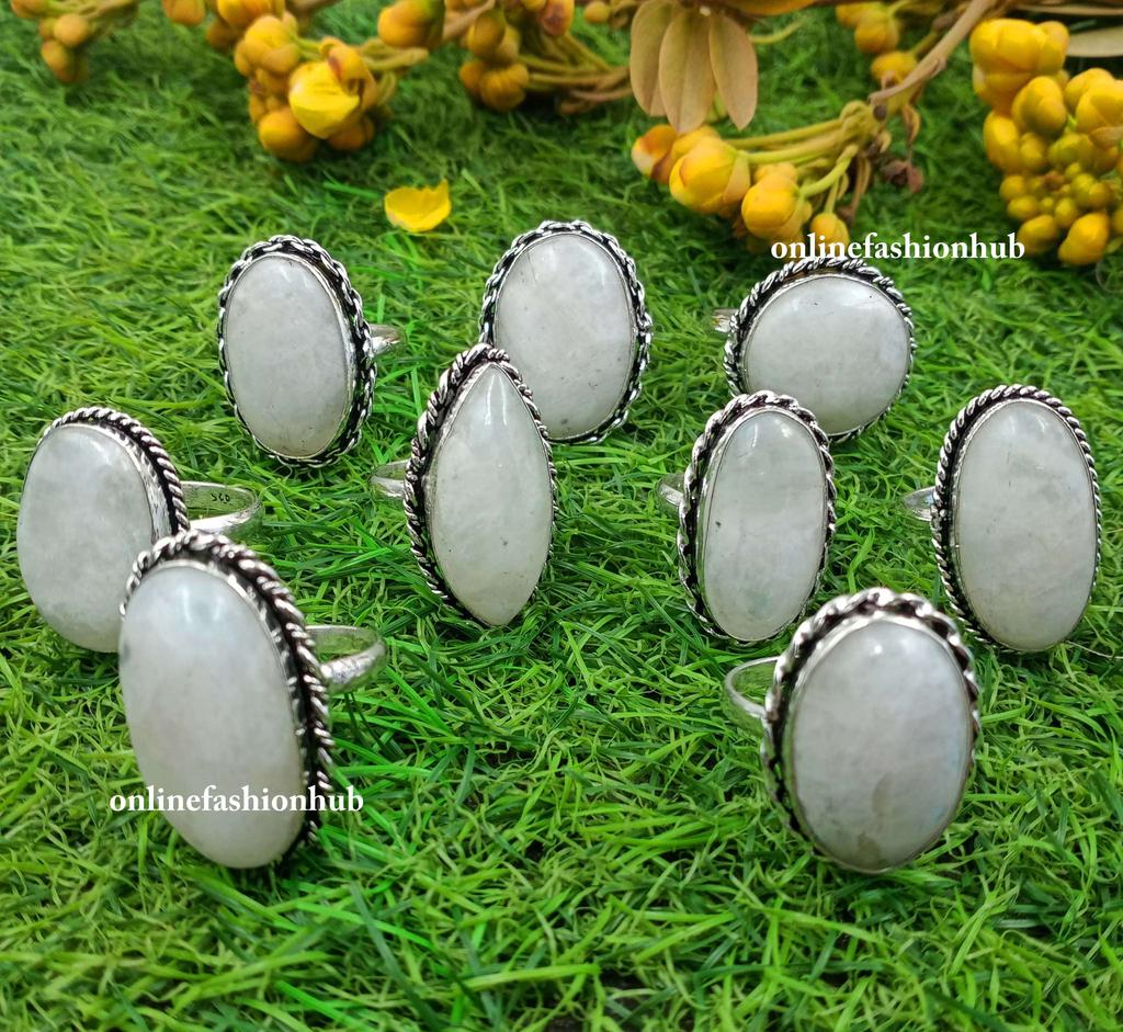 Rose Quartz Gemstone 925 Sterling Silver Plated Handmade Ring Jewelry NST-HR5