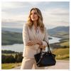 Luxury Lychee Pattern Underarm Shoulder Bags PU Leather Solid Color Women's Handbags Large Capacity Tote Bag Travel