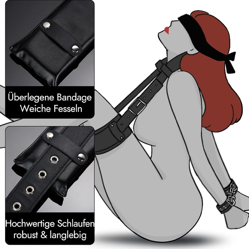 Obedience Slave Sex Bondage Strap Wrist Thigh Cuffs  Restraints Open Anal Sex Toys Women Blindfold Couples SM Games
