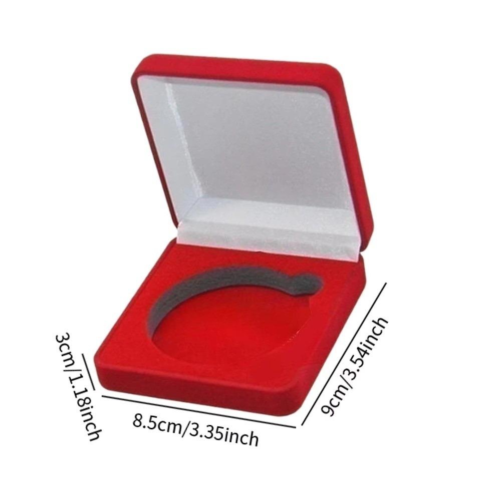 Samt Münzpräsentationsbox Abzeichen-Display Münzhalter-Etui Für Souvenir-Sammlung