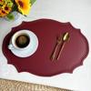 PVC Place Mats Kitchen Dining Table Mats Steak Pad Anti-scalding Insulation Pads INS Style Oval Shaped for Home Kitchen