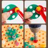 Children Electric Drill Toolbox Driller Games Educational Puzzle Tool Toy for Boys Montessori Screw Puzzle Kid Pretend Play Toys