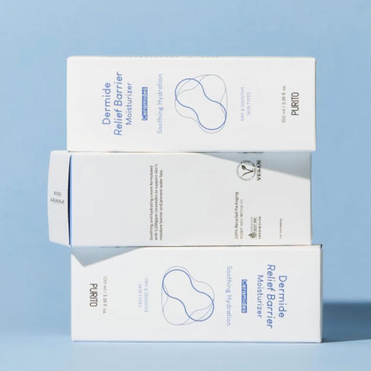 PURITO Dermide Relief Barrier Moisturizer 100ml – Vegan-Friendly Moisturizer for Sensitive Skin