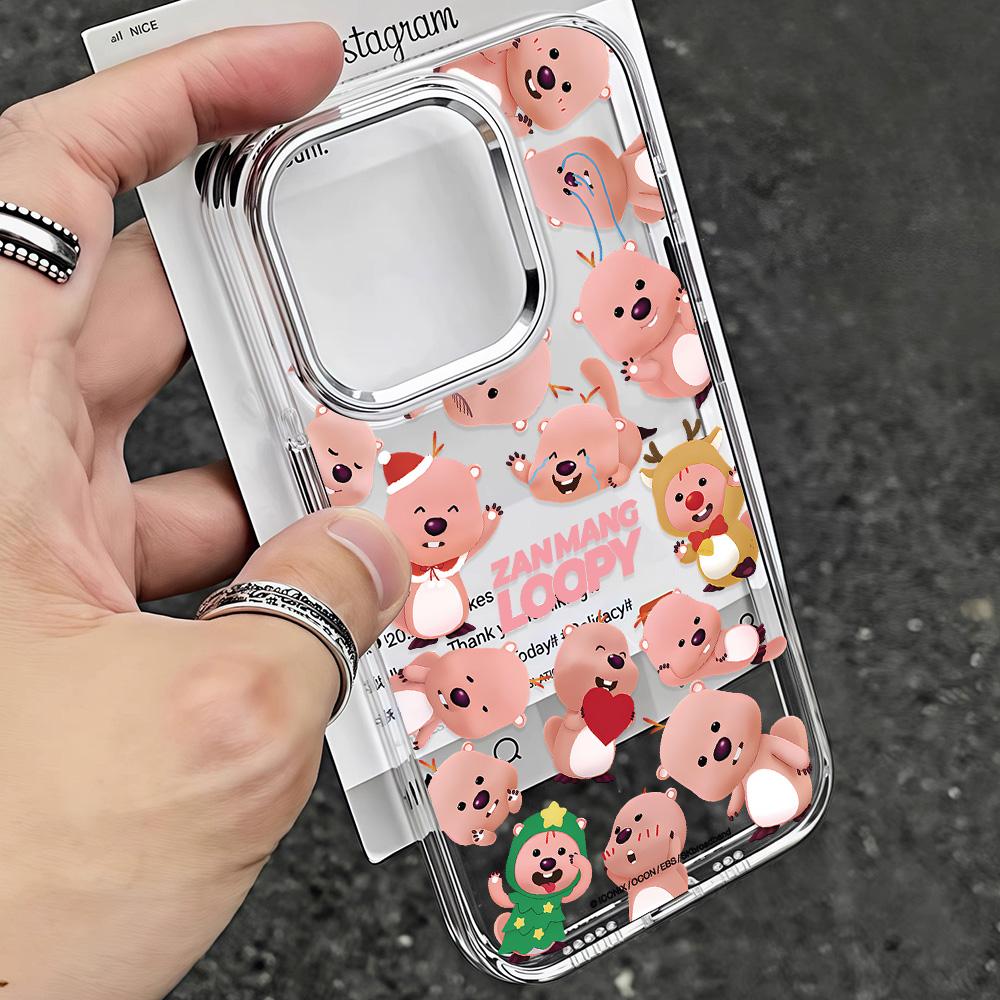Korea Cartoon L-Loopys New Phone Case For IPhone 17 16e 16 15 14 13 12 11 Mini Pro Max X XR 8 7 Air Plus Transparent Soft Cover