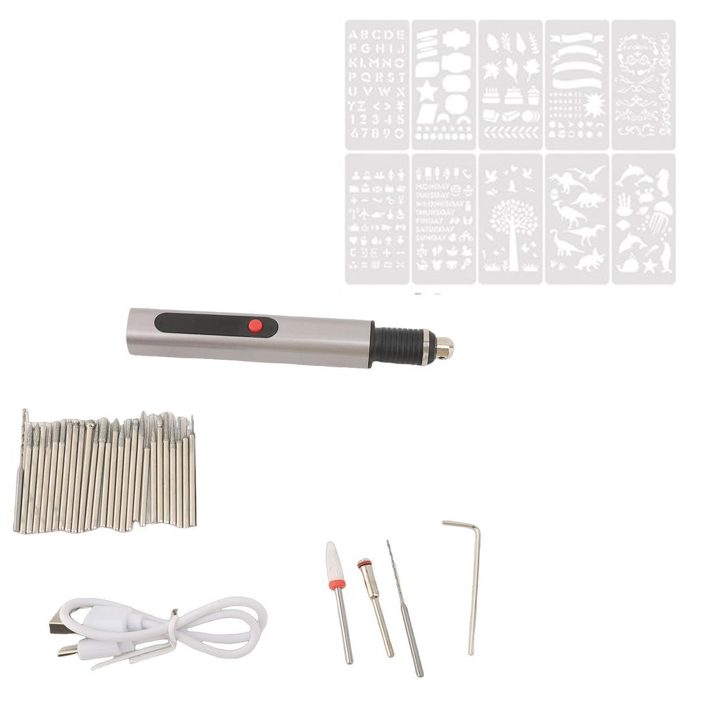 Engraving Pen Kit Set Portable Rotary Engraver Machine Professional Cordless Tool for All Material Jewelry Wood Glass