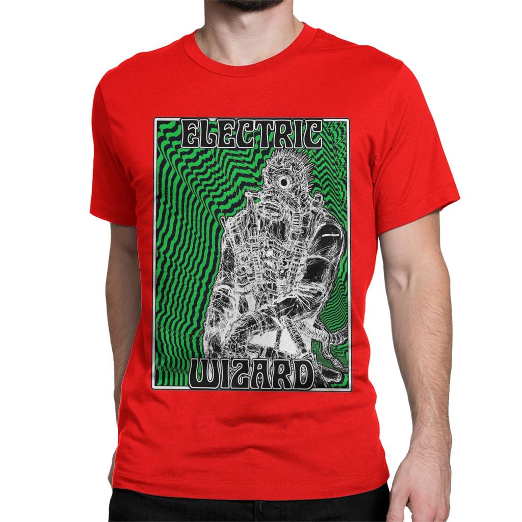 Novelty Electric Wizard Kaiman T-Shirts for Men Women O Neck 100% Cotton T Shirt Anime Short Sleeve Tees Gift Idea Tops