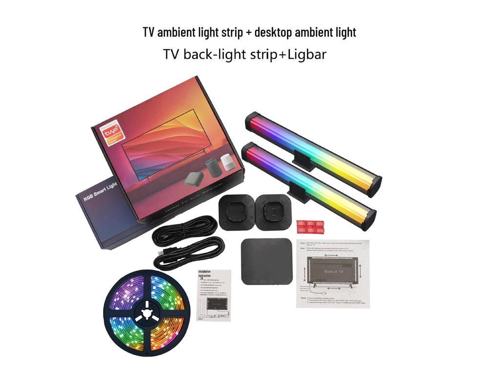 Graffiti Smart RGB LED TV Backlight Set - Colorful Synchronous Ambient Light Strips