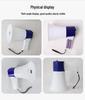 Portable Bluetooth Megaphone with Dual-Chamber Lithium Battery - Rechargeable Handheld Speaker for Outdoor Promotions.