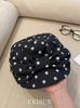 Korean Style Women Retro Polka Dot Bow Beret Cap French Stylish Elegant Sun Hat Versatile Summer New Fashion Baseball Cap