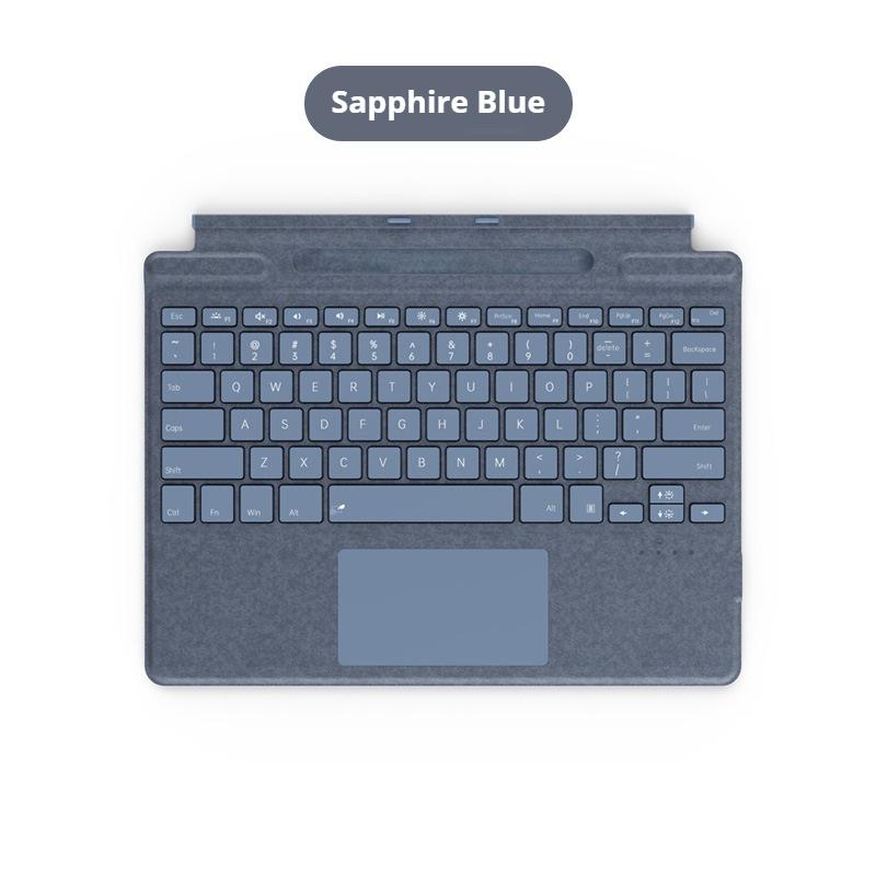 New Color Microsoft Surface Pro 8/9/X/10/11 Bluetooth Magnetic Keyboard with Pen Slot,Touchpad and 7-color Backlit Keyboard