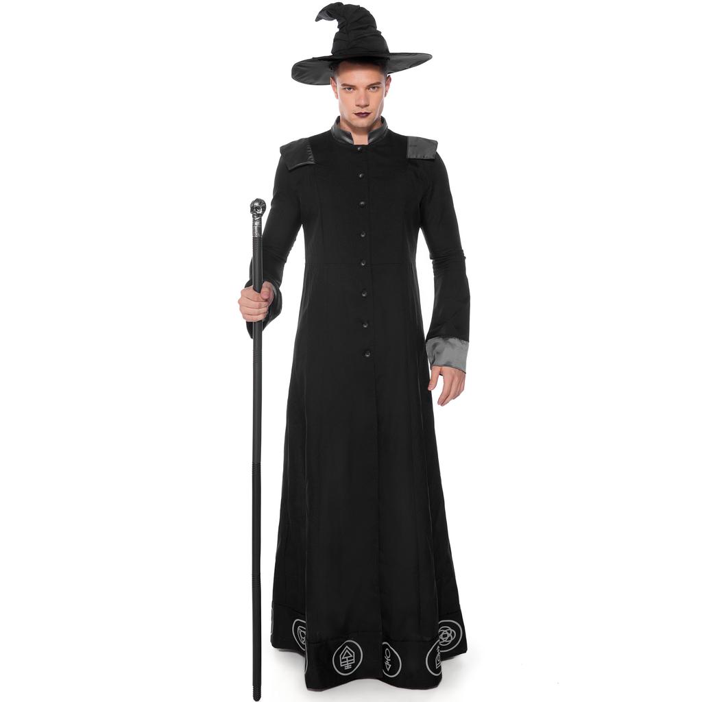 Men's Halloween Costumes, Priestly Costumes, Stage Costumes, Men's Masquerade Wizard Costumes