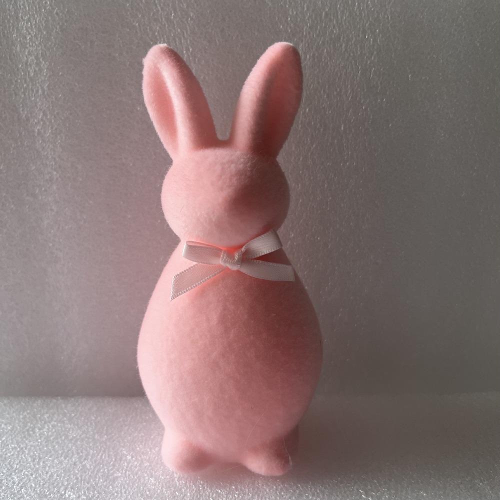 Plush Easter Bunny Statue Foam Rabbit Gnome Doll Easter Holiday Bunny Sculpture Garden Decor