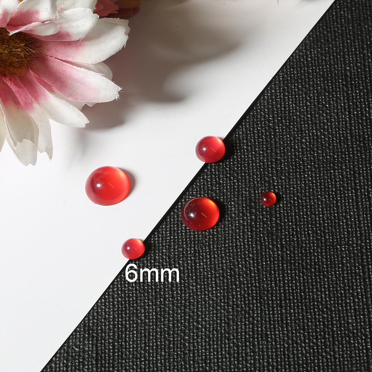 

20-50 шт. круглая плоская задняя прокладка из прозрачного стекла кабошон для DIY аксессуаров для одежды фурнитура 6mm 30pcs красный