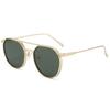New Polarized Retro Sunglasses Men's and Women's Metal Double-beam Outdoor Fishing Glasses Driving Photosensitive Color-changing Sunglasses