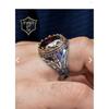 Sterling Silver Men's Ring With Mystic Topaz Stone