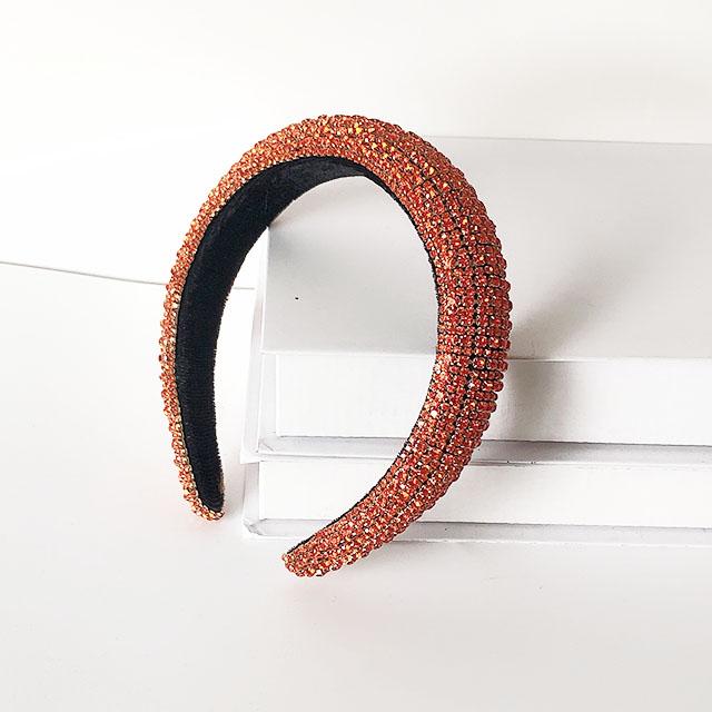 Baroque Hairband Rhinestone Accessories Crystal Metal Sponge-filled Headbands for Women арбуз красный